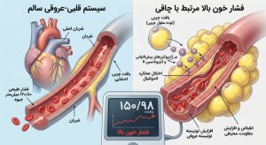 اینفوگرافی چاقی و فشار خون